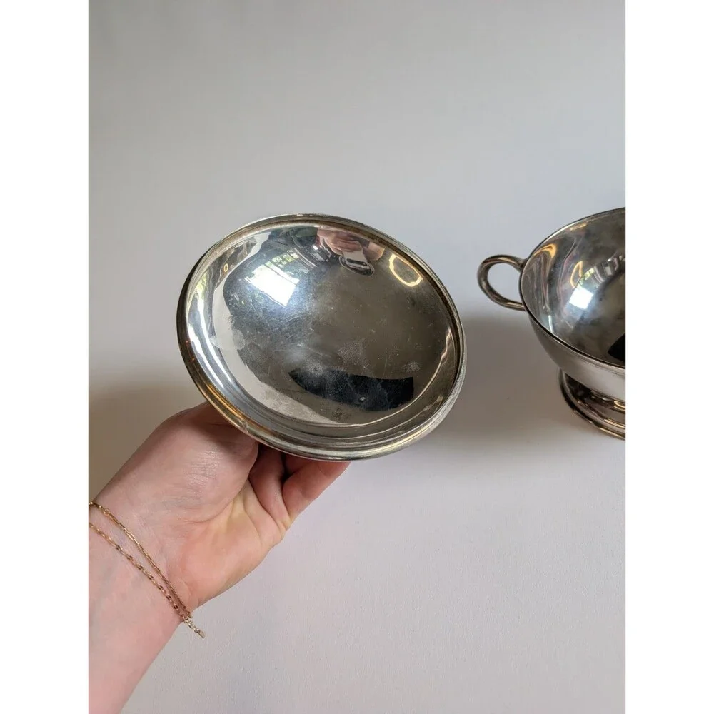 International Silver Brand Silverplate Lidded Sugar Bowl